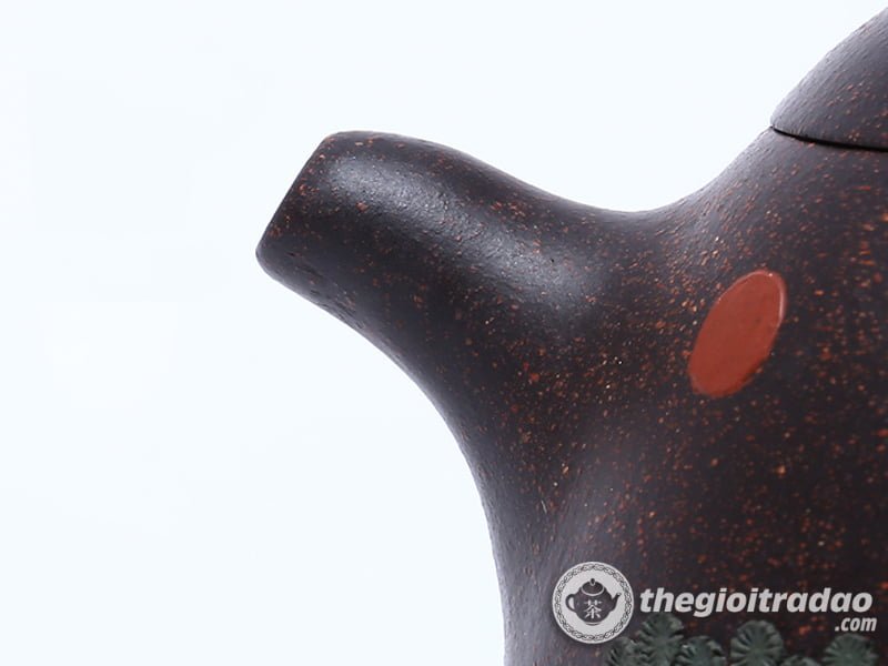 Ấm Tử Sa Tần Quyền Tùng Hạc Hắc Kim Sa 300ml 20 Am tu sa tan quyen tien hac-1014106016-14