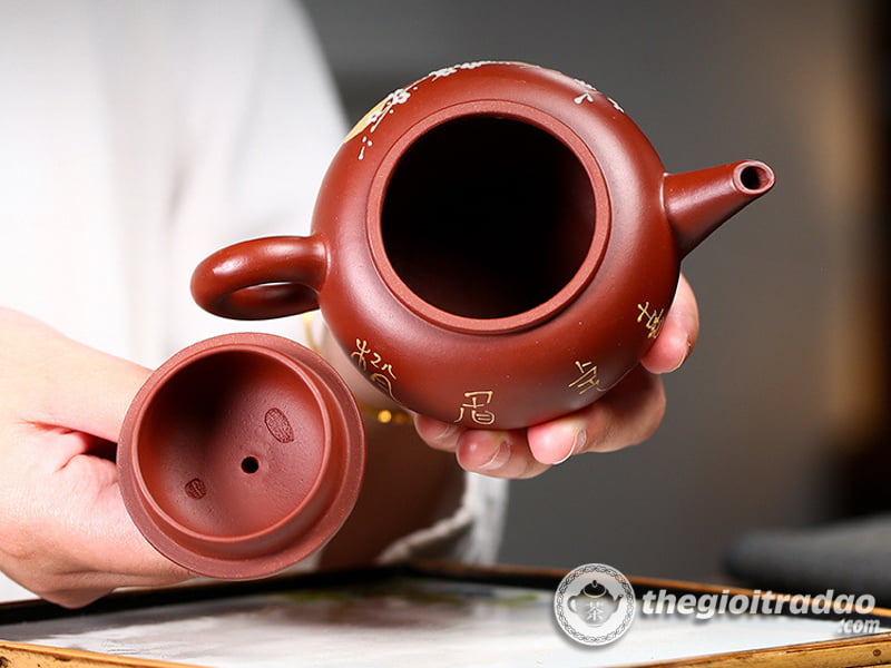 Ấm Tử Sa Thủy Bình Ám Hương Đại Hồng Bào 200ml 14 am tu sa am huong thuy binh--14