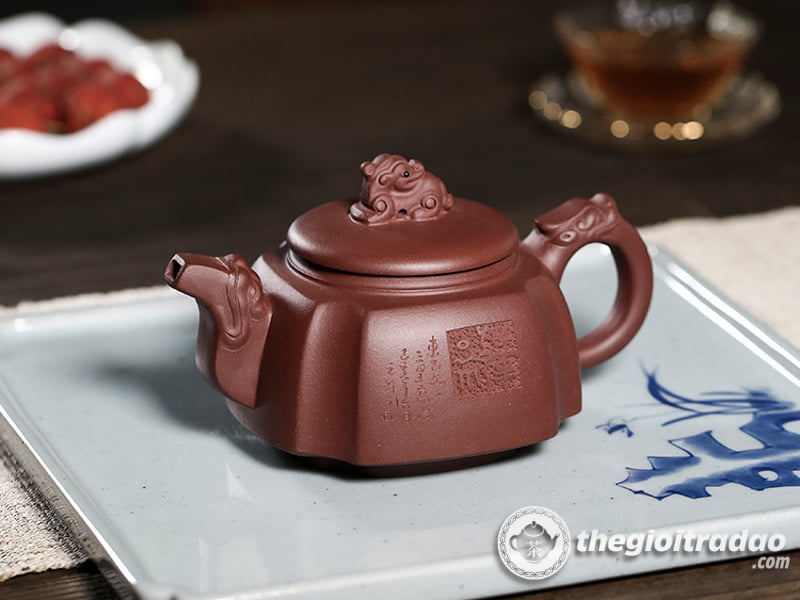 Ấm Tử Sa Tam Tinh Cao Chiếu Tử Nê 300ml 28 am tu sa tam tinh cao chieu tu ne-1014106016-15