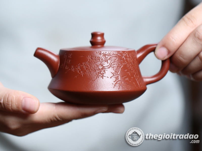 Ấm Tử Sa Trụ Sở Đại Hồng Bào 180ml 14 am tu sa tru so dai hong bao--12