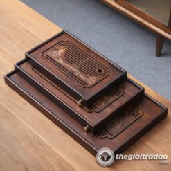 Khay Trà Tre Tự Nhiên, Có Khoang Chứa Nước Nhiều Size 9 khay tra tre cao cap kem phu kien--6