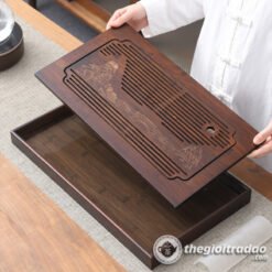 Khay Trà Tre Tự Nhiên, Có Khoang Chứa Nước Nhiều Size 10 khay tra tre cao cap kem phu kien--9