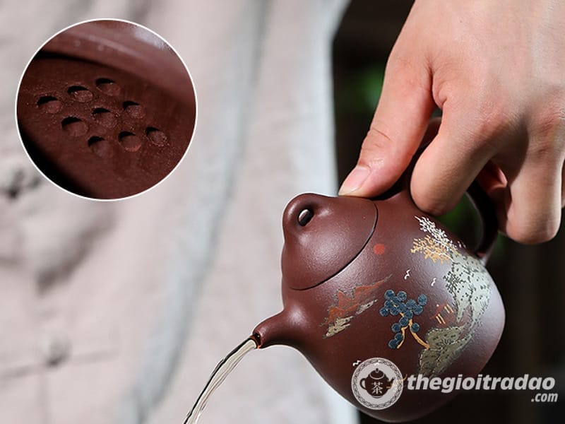 Ấm Tử Sa Tần Quyền Sơn Cảnh Tử Nê 250ml 17 am tu sa tan quyen son canh-1014106016-12