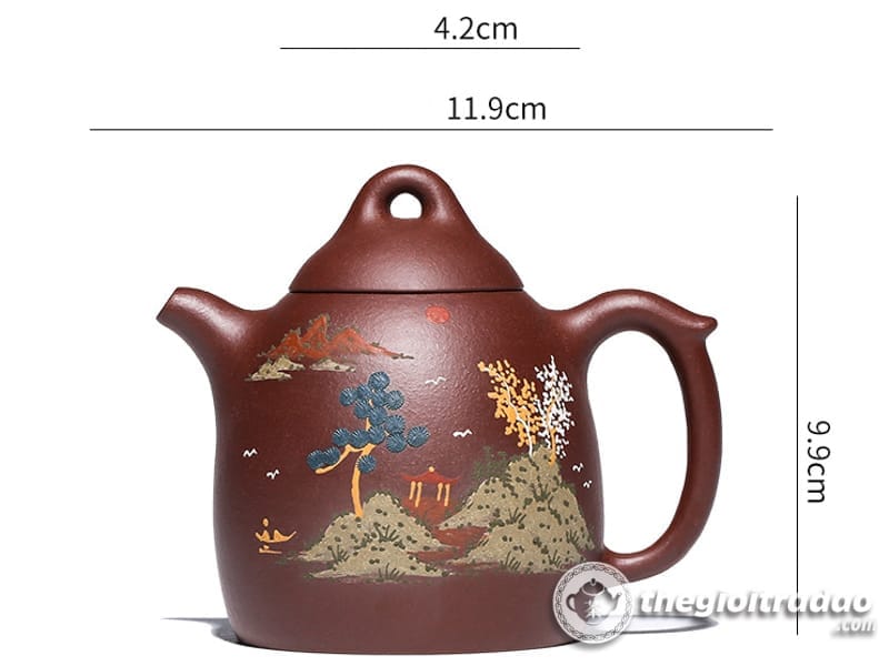 Ấm Tử Sa Tần Quyền Sơn Cảnh Tử Nê 250ml 31 am tu sa tan quyen son canh-1014106016-24