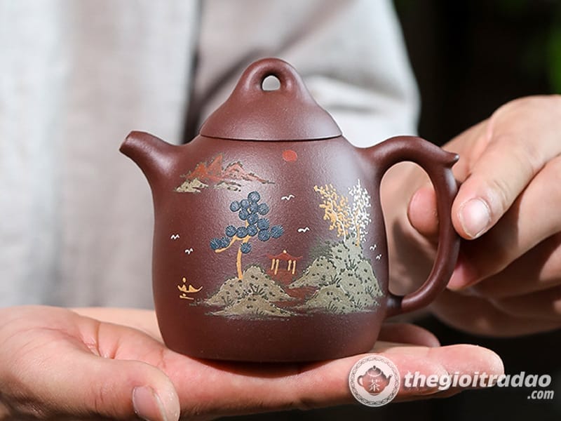 Ấm Tử Sa Tần Quyền Sơn Cảnh Tử Nê 250ml 13 am tu sa tan quyen son canh-1014106016-7