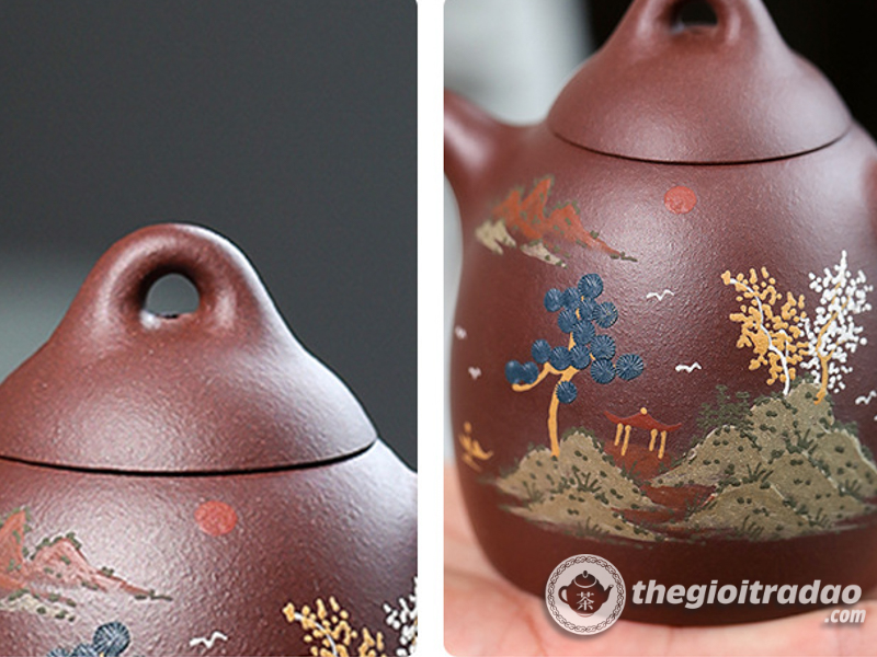 Ấm Tử Sa Tần Quyền Sơn Cảnh Tử Nê 250ml 20 am tu sa tan quyen son canh--2