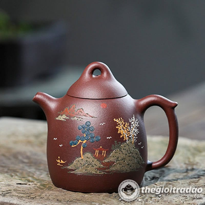 Ấm Tử Sa Tần Quyền Sơn Cảnh Tử Nê 250ml 1 am tu sa thuong tra suu tam amtusa12024-1014106016