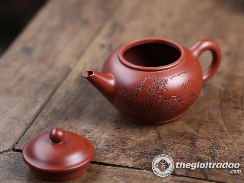 Ấm Tử Sa Thủy Bình Sơn Cảnh Đại Hồng Bào 210ml 13 am tu sa thuy binh son canh--11