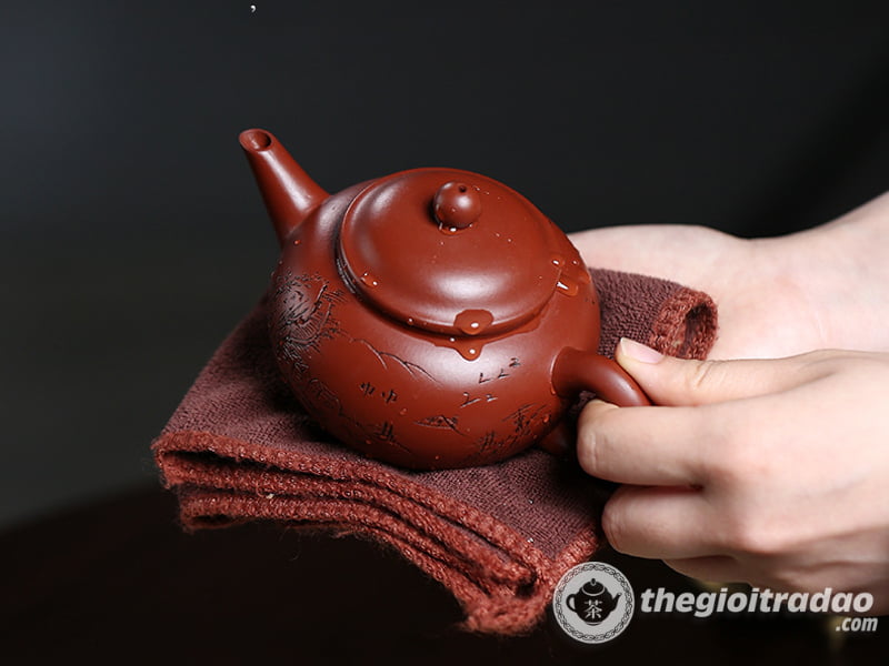 Ấm Tử Sa Thủy Bình Sơn Cảnh Đại Hồng Bào 210ml 19 am tu sa thuy binh son canh--17