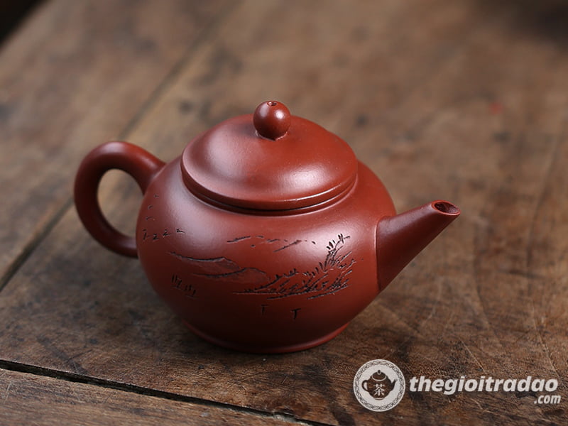 Ấm Tử Sa Thủy Bình Sơn Cảnh Đại Hồng Bào 210ml 11 am tu sa thuy binh son canh--9