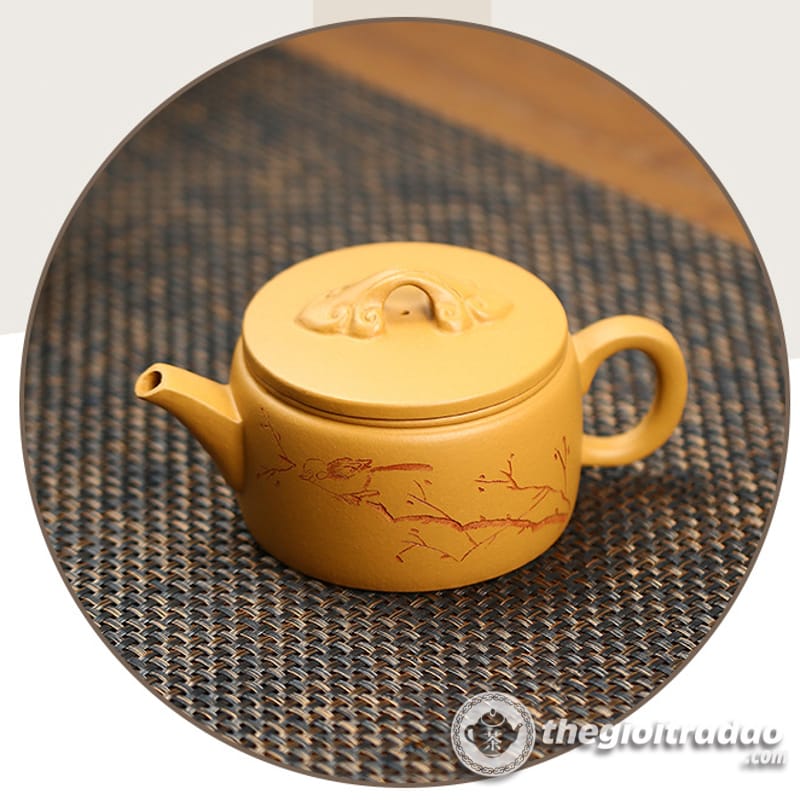 Ấm Tử Sa Hán Ngõa Hồ Hoàng Kim Đoạn Nê 250ml 24 am tu sa han ngoa ho hoang kim doan ne 250ml--3