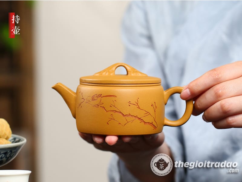 Ấm Tử Sa Hán Ngõa Hồ Hoàng Kim Đoạn Nê 250ml 19 am tu sa han ngoa ho hoang kim doan ne 250ml--9