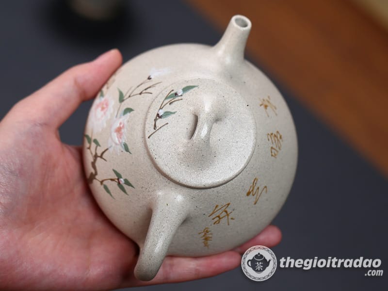 Ấm Tử Sa Thạch Biều Hoa Mẫu Đơn Bạch Ngọc Đoạn 250ml 17 am tu sa thach bieu hoa mau don bach ngoc doan 250ml--11