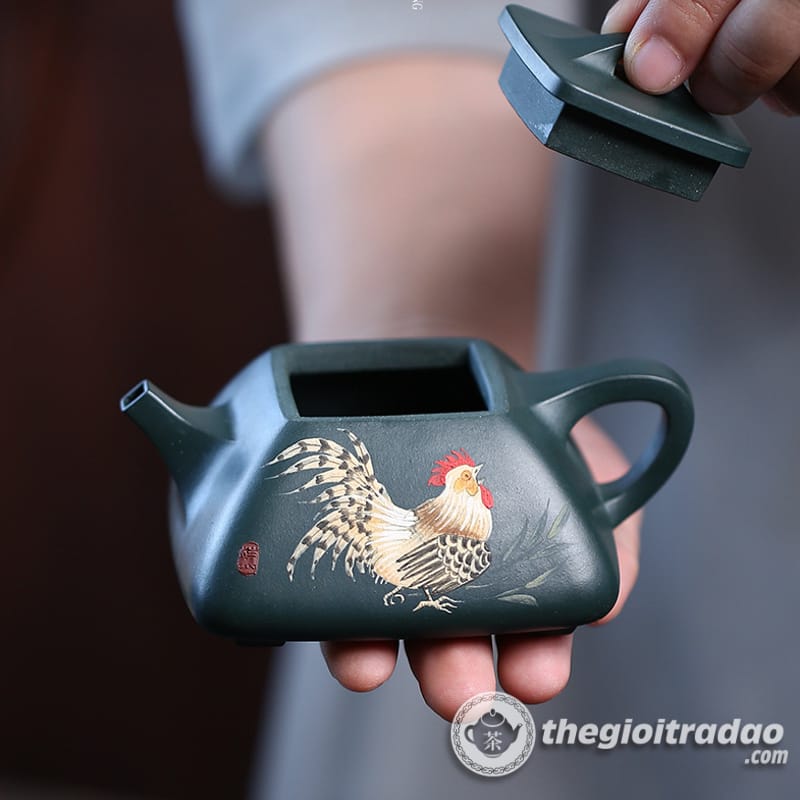 Ấm Tử Sa Thạch Biều Đại Cát Đại Lợi Lục Nê 180ml 16 am tu sa thach bieu dai cat dai loi luc ne--10