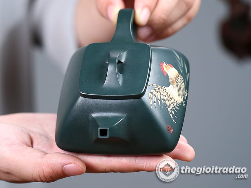 Ấm Tử Sa Thạch Biều Đại Cát Đại Lợi Lục Nê 180ml 17 am tu sa thach bieu dai cat dai loi luc ne--11