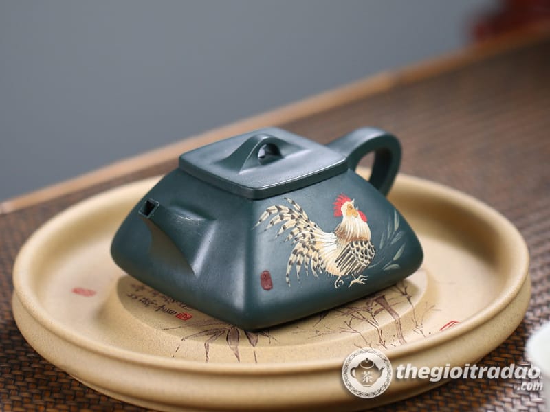 Ấm Tử Sa Thạch Biều Đại Cát Đại Lợi Lục Nê 180ml 18 am tu sa thach bieu dai cat dai loi luc ne--12