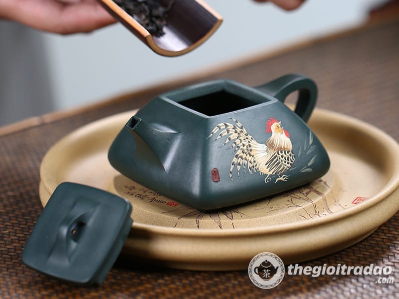 Ấm Tử Sa Thạch Biều Đại Cát Đại Lợi Lục Nê 180ml 20 am tu sa thach bieu dai cat dai loi luc ne--14