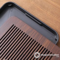 Khay Trà Tre Đáy Nhựa Siêu Bền, Có Khoang Chứa Nước 36x23cm 6 khay tra tre day nhua sieu ben kich thuoc 43x26cm-