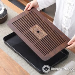 Khay Trà Tre Đáy Nhựa Siêu Bền, Có Khoang Chứa Nước 36x23cm 9 khay tra tre day nhua sieu ben kich thuoc 43x26cm--4