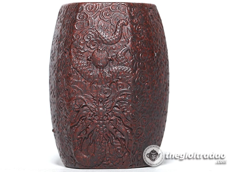 Gác Nắp Ấm Trà Tử Sa, Đế Kê Nắp Ấm Trà Khắc Họa Tiết Rồng Phượng 20 gac nap am tra tu sa, de ke nap am khac hoa tiet rong--15