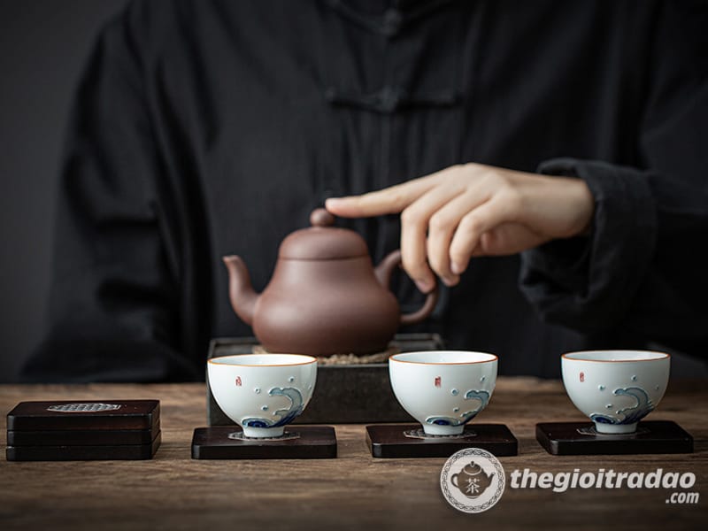 Miếng Lót Chén Trà, Ly Trà Ấm Tử Sa Chất Liệu Gỗ Mun 22 mieng lot chen tra tu sa bang go mun-247012218-19
