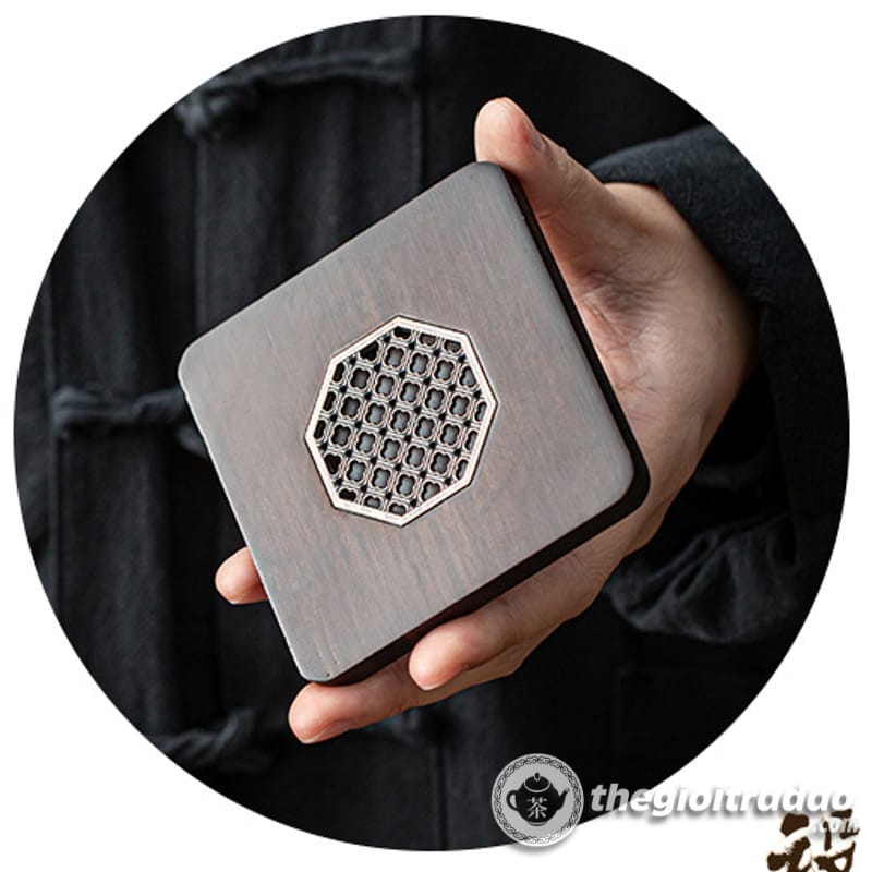 Miếng Lót Chén Trà, Ly Trà Ấm Tử Sa Chất Liệu Gỗ Mun 18 mieng lot chen tra tu sa bang go mun-247012218-6