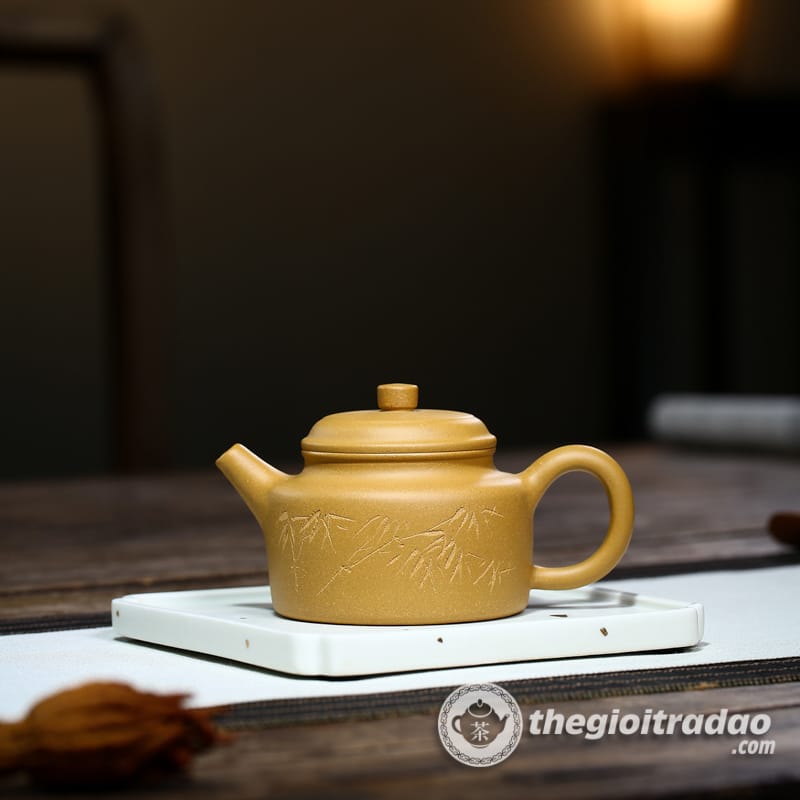 Ấm Tử Sa Đức Chung Hoàng Kim Đoạn Nê 230ml 10 am tu sa duc chung hoang kim doan ne-665618410-5