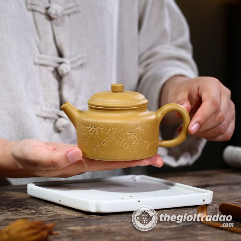 Ấm Tử Sa Đức Chung Hoàng Kim Đoạn Nê 230ml 13 am tu sa duc chung hoang kim doan ne-665618410-8