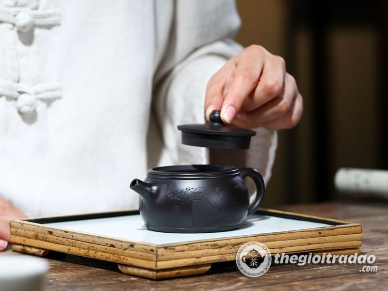 Ấm Tử Sa Tỉnh Lan Trà Duyên Hắc Chu Nê 175ml 13 am tu sa tra duyen hac chu ne 175ml-665618410-8