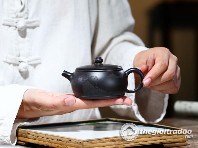 Ấm Tử Sa Tỉnh Lan Trà Duyên Hắc Chu Nê 175ml 14 am tu sa tra duyen hac chu ne 175ml-665618410-9