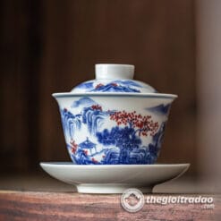 Chén Khải Sứ Cảnh Đức Vẽ Sơn Thủy 175ml 6 chen khai su canh duc ve son thuy--2