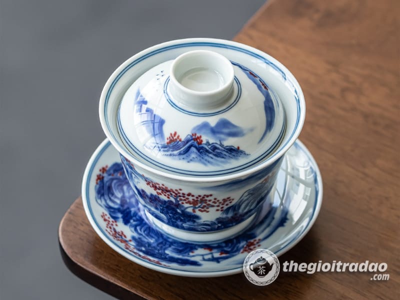 Chén Khải Sứ Cảnh Đức Vẽ Sơn Thủy 175ml 10 chen khai su canh duc ve son thuy--6