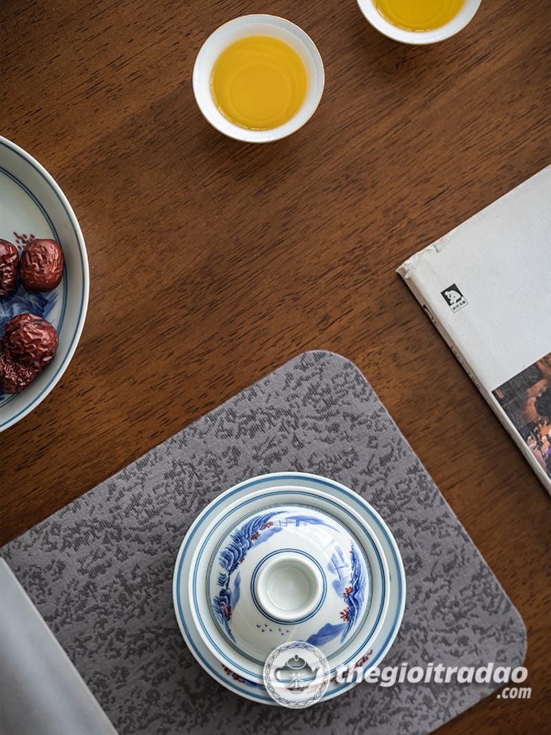 Chén Khải Sứ Cảnh Đức Vẽ Sơn Thủy 175ml 12 chen khai su canh duc ve son thuy--8