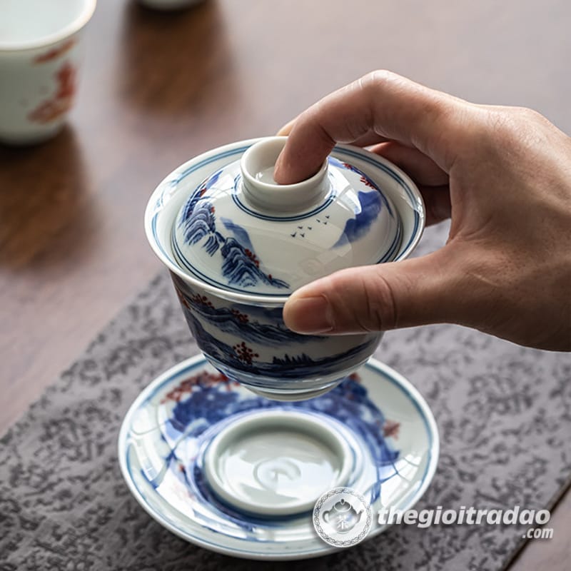 Chén Khải Sứ Cảnh Đức Vẽ Sơn Thủy 175ml 13 chen khai su canh duc ve son thuy--9