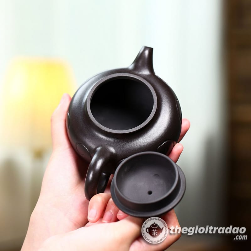 Ấm Tử Sa Xuyết Chỉ Như Ý Thạch Hoàng 300ml 14 am tu sa xuyet chi nhu y thach hoang 300ml--11