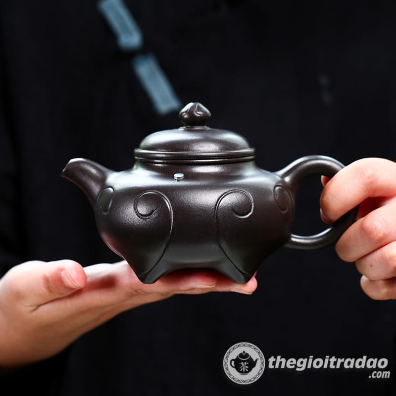 Ấm Tử Sa Xuyết Chỉ Như Ý Thạch Hoàng 300ml 16 am tu sa xuyet chi nhu y thach hoang 300ml--13