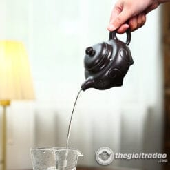 Ấm Tử Sa Xuyết Chỉ Như Ý Thạch Hoàng 300ml 6 am tu sa xuyet chi nhu y thach hoang 300ml--3