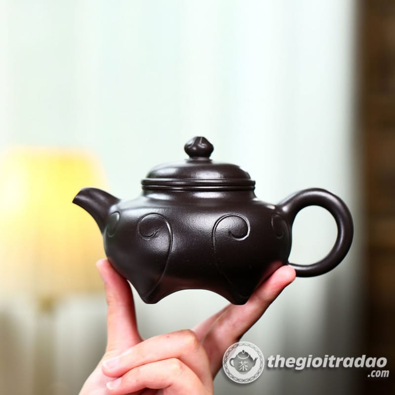 Ấm Tử Sa Xuyết Chỉ Như Ý Thạch Hoàng 300ml 11 am tu sa xuyet chi nhu y thach hoang 300ml--7