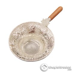 Dụng Cụ Lọc Trà, Lược Trà Bạc Tay Cầm Cán Gỗ 7 dung cu loc tra, luoc tra bang bac tay cam can go --5