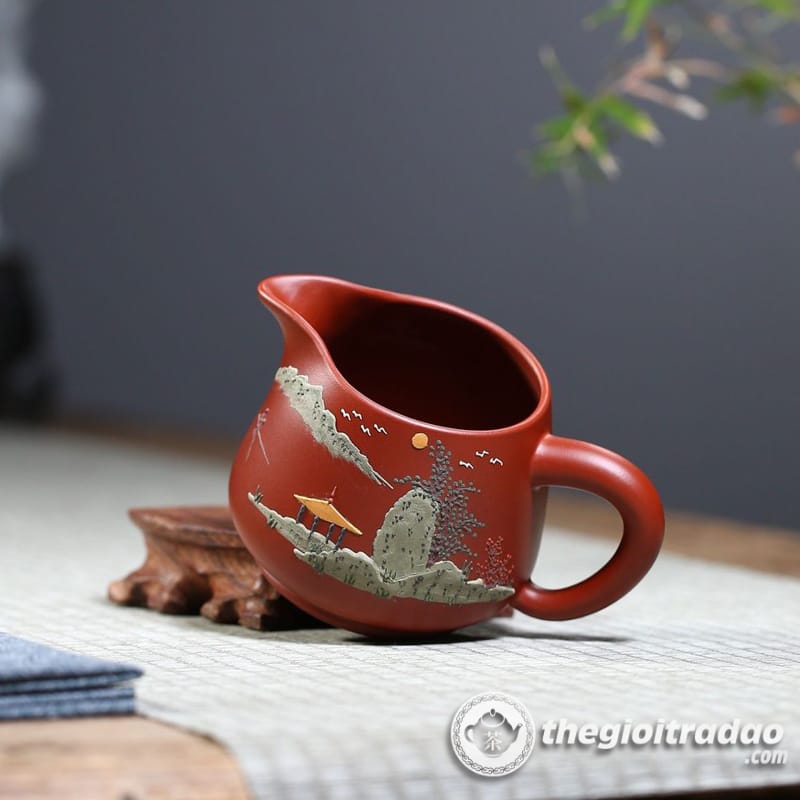 Chén Tống Tử Sa Khắc Sơn Cảnh Đại Hồng Bào 240ml 10 Chen tong tu sa khac son canh dai hong bao 240ml--14