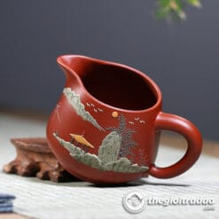 Chén Tống Tử Sa Khắc Sơn Cảnh Đại Hồng Bào 240ml 6 Chen tong tu sa khac son canh dai hong bao 240ml--2