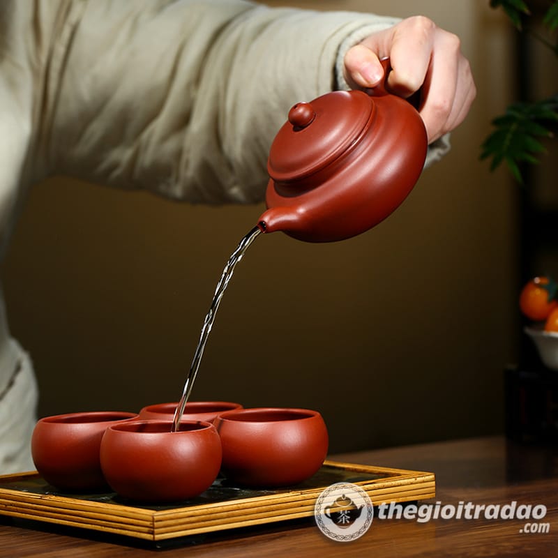 Bộ Ấm Trà Tử Sa Nghi Hưng Phỏng Cổ Đại Hồng Bào 270ml 10 bo am tra tu sa nghi hung phong co dai hong bao 270ml--6