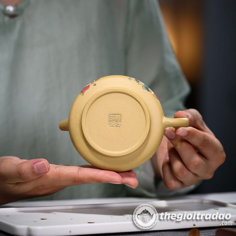 Ấm Tử Sa Thạch Biều Cảnh Chu Đoạn Nê 200ml 21 am tu sa thach bieu dong thu hoang kim doan ne 200ml-665618410-16