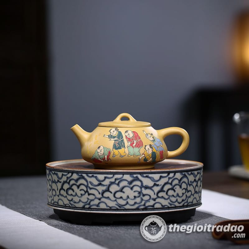 Ấm Tử Sa Thạch Biều Cảnh Chu Đoạn Nê 200ml 10 am tu sa thach bieu dong thu hoang kim doan ne 200ml-665618410-5