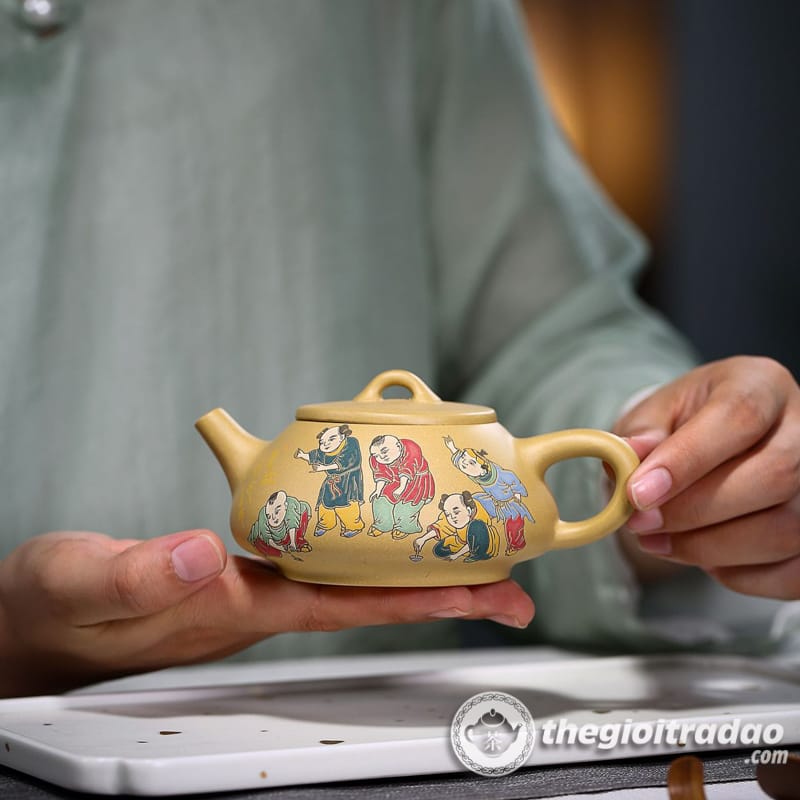 Ấm Tử Sa Thạch Biều Cảnh Chu Đoạn Nê 200ml 11 am tu sa thach bieu dong thu hoang kim doan ne 200ml-665618410-6