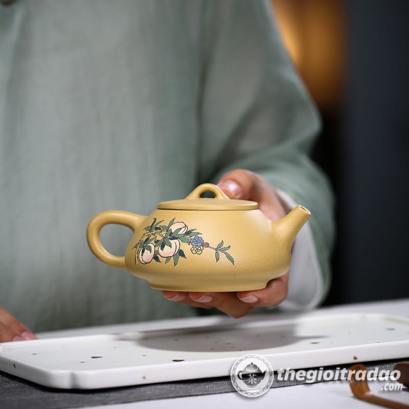 Ấm Tử Sa Thạch Biều Cảnh Chu Đoạn Nê 200ml 12 am tu sa thach bieu dong thu hoang kim doan ne 200ml-665618410-7