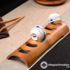 Giá Gác Chén Trà, Kệ Gác Chén Trà Bằng Tre, Gỗ Mun 7 gia gac chen tra ke gac chen bang go tre 21