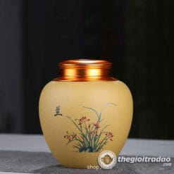 Hũ, Bình Đựng Trà Gốm Tử Sa Nghi Hưng Nắp Đồng 7 Hu dung tra tu sa nghi hung cao cap nap dong--11