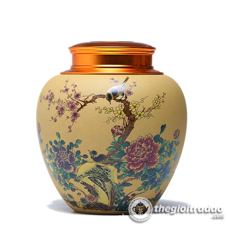 Hũ, Bình Đựng Trà Gốm Tử Sa Nghi Hưng Nắp Đồng 21 Hu dung tra tu sa nghi hung cao cap nap dong--8