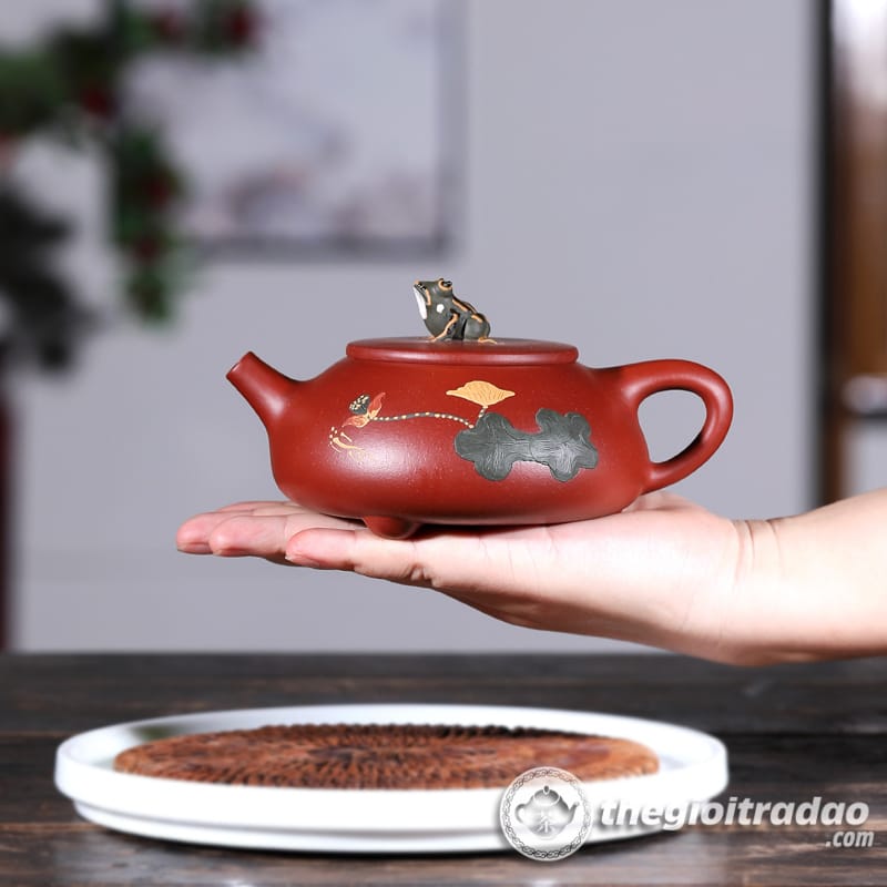 Bộ Ấm Tử Sa Thạch Biều Hà Đường Nguyệt Sắc Đại Hồng Bào 260ml 14 bo am tra tu sa thach bieu ha duong nguyet sac dai hong bao 260ml-1538360412-20